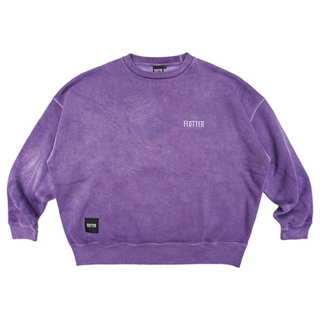 ☆セールプライス!! FLUTTER(フラッター) Pigment Dye B/S OG logo Sweat 4色(SUMI/GREEN/YELLOW/PURPLE)