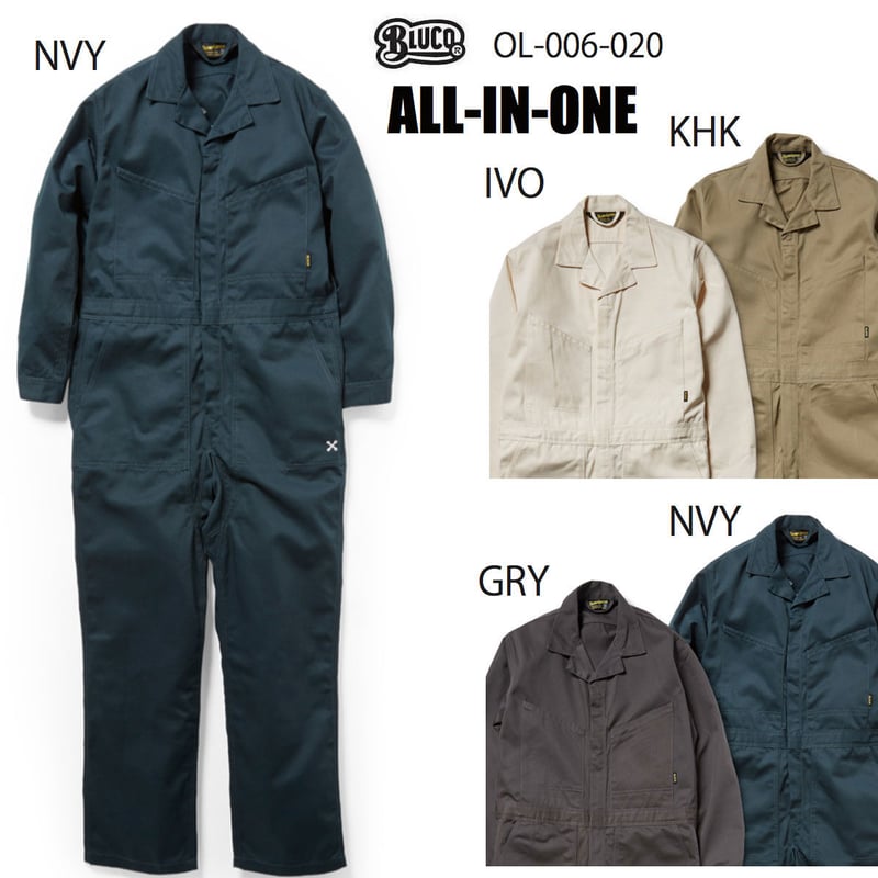 BLUCO(ブルコ)OL-006-020 ALL-IN-ONE 全4色(カーキ・ネイビー・グレ
