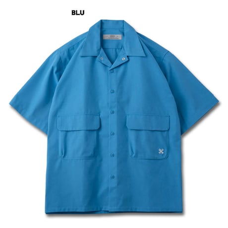 セールプライス!!BLUCO(ブルコ) OL-21-002 BIG POCKET WORK SHIRT S/S 4色(BLK/BLU/NVY/KHK)