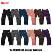 セールプライス!! FLUTTER(フラッター) The DRESS Stretch Corduroy Work Pants 6色(BLACK/GRAY/NAVY/PINK/BROWN/PARPLE)