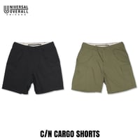 UNIVERSAL OVERALL(ユニバーサルオーバーオール) C/N CARGO SHORTS 2色(BLACK/OLIVE)
