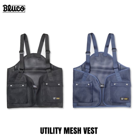 15%OFFセール開催中!! BLUCO(ブルコ) OL-35-018 ユーティリティーメッシュベスト 2色(BLACK/NAVY)