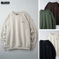 ☆セールプライス!!☆BLUCO(ブルコ) OL-910-022 SWEATSHIRTS -LOGO STITCH- 4色(BLK/BRN/OLV/SND)