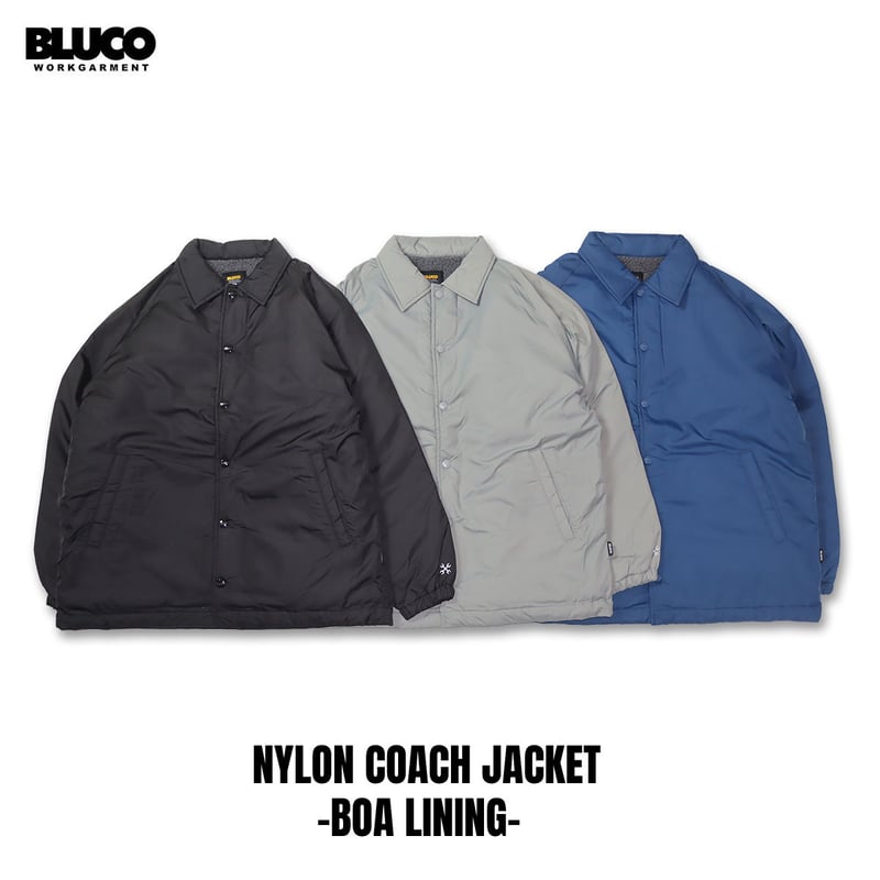 BLUCO(ブルコ) OL-31-020 NYLON COACH JACKET -BOA LI...