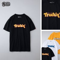 ☆セールプライス!!☆BLUCO(ブルコ) OL-801-021 PRINT TEE'S -Trukin'- 全3色(ブラック・ホワイト・イエロー)