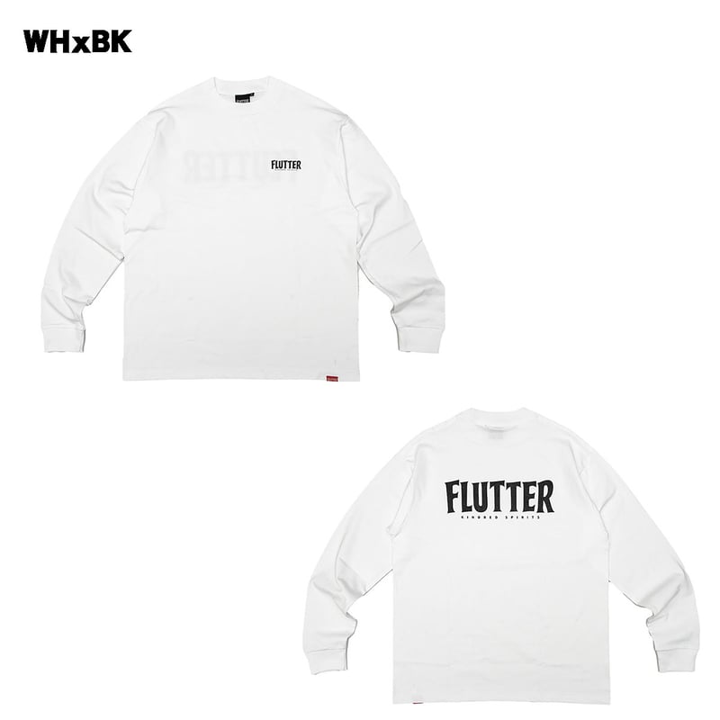 FLUTTER(フラッター) OG Logo L/S Tee 4色(ブラック/ホワイトxレッド