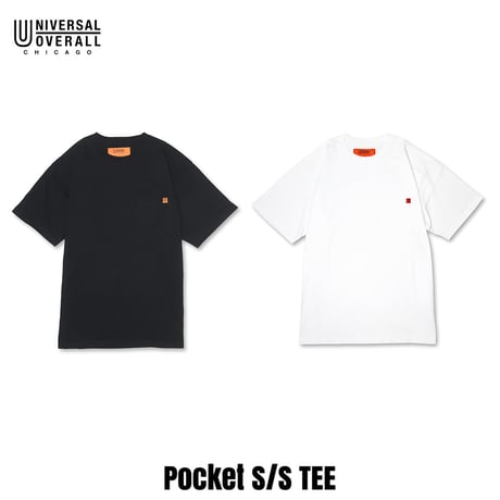 UNIVERSAL OVERALL(ユニバーサルオーバーオール) Pocket S/S TEE 2色(BLACK/WHITE)
