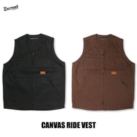 ☆セールプライス!!☆UNCROWD(アンクラウド) UC-107-022 CANVAS RIDE VEST 全2色(ブラック・ブラウン)