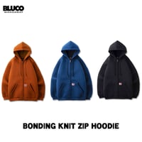 BLUCO(ブルコ) OL-13-020 BONDING KNIT ZIP HOODIE 3色(CAM/NVY/BLK)