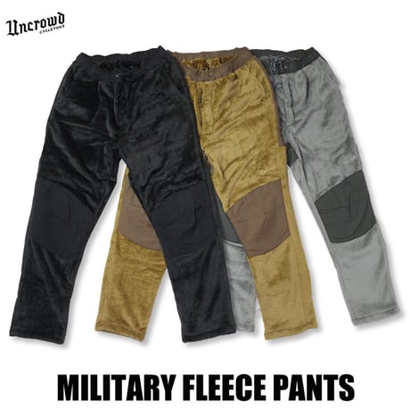☆セールプライス!!☆UNCROWD(アンクラウド) UC-505-022 MILITARY FLEECE PANTS 3色(BLK/OLV/SLT)