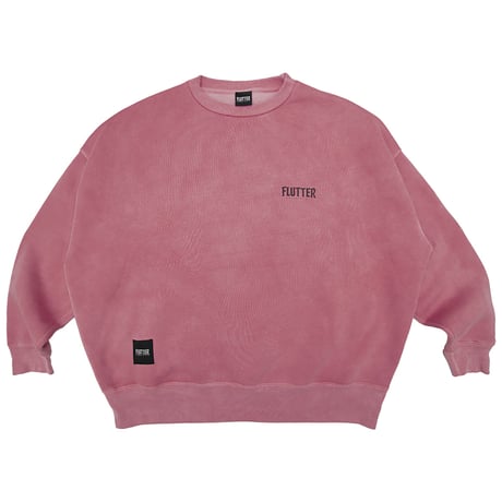 ☆セールプライス!! FLUTTER(フラッター) Pigment Dye B/S OG logo Sweat 2色(Dullness Blue/Dullness Pink)