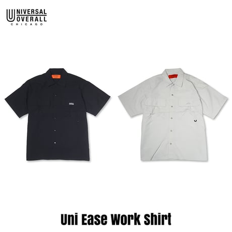 UNIVERSAL OVERALL(ユニバーサルオーバーオール) Uni Ease Work Shirt 2色(BLACK・ICE BLUE)