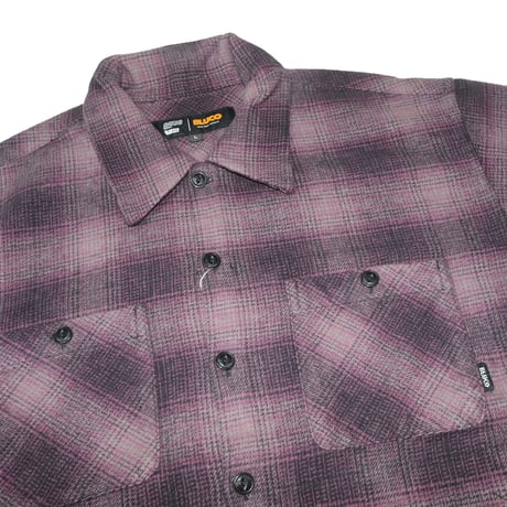 BLUCO(ブルコ) OL-11-047 OMBRE CHECK FLANNEL SHIRT 3色(BLACK/NAVY/PURPLE)
