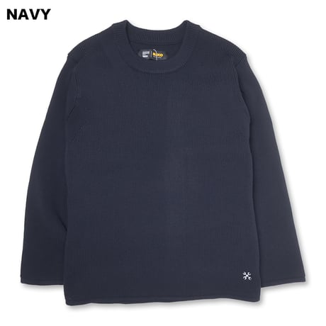 ☆セールプライス!! BLUCO(ブルコ) OL-15-001 CREW NECK RIB KNIT SWEATER 3色(CHARCOAL/GREIGE/NAVY)