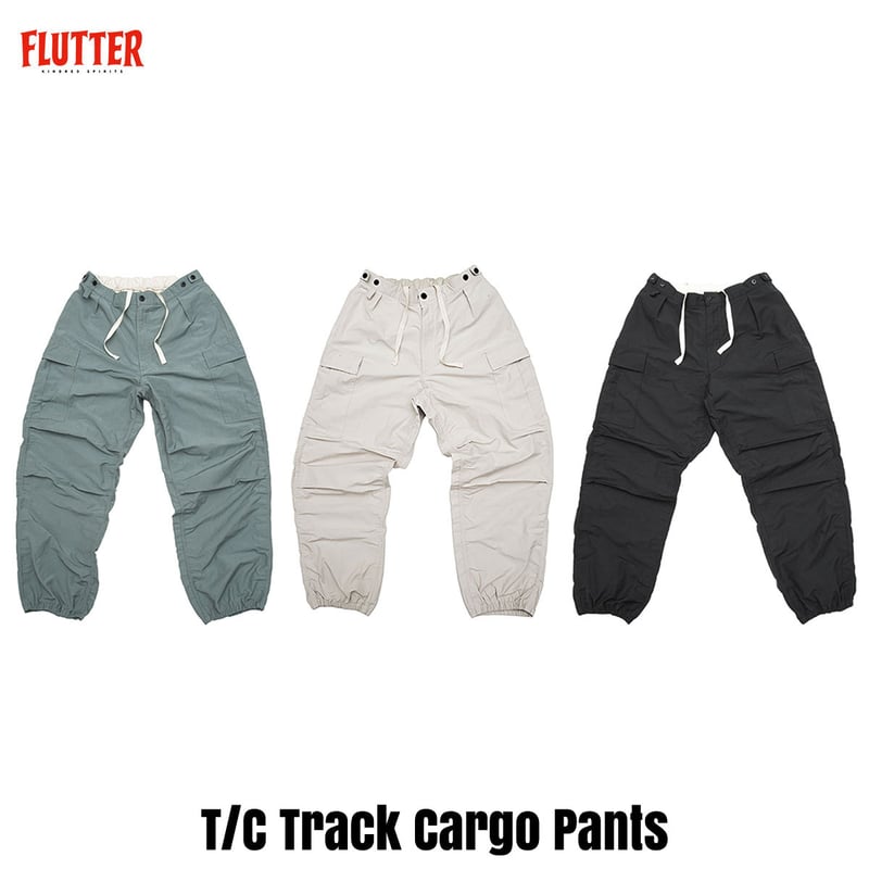 ワークパンツ/カーゴパンツ FLUTTER FLUTTER(フラッター) T/C Track Cargo Pants 3色(B.GREEN