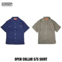 UNIVERSAL OVERALL(ユニバーサルオーバーオール) OPEN COLLAR S/S SHIRT 2色(NAVY・KHAKI)