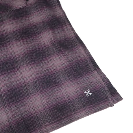 BLUCO(ブルコ) OL-11-047 OMBRE CHECK FLANNEL SHIRT 3色(BLACK/NAVY/PURPLE)