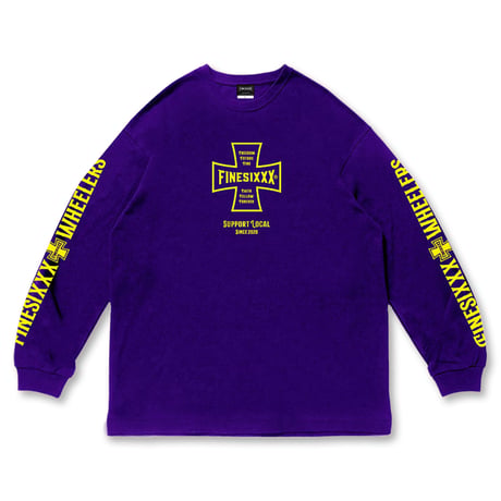 FINESIXXX(ファインシックス) FINE CROSS L/S 3色(BLACK/WHITE/PURPLE)