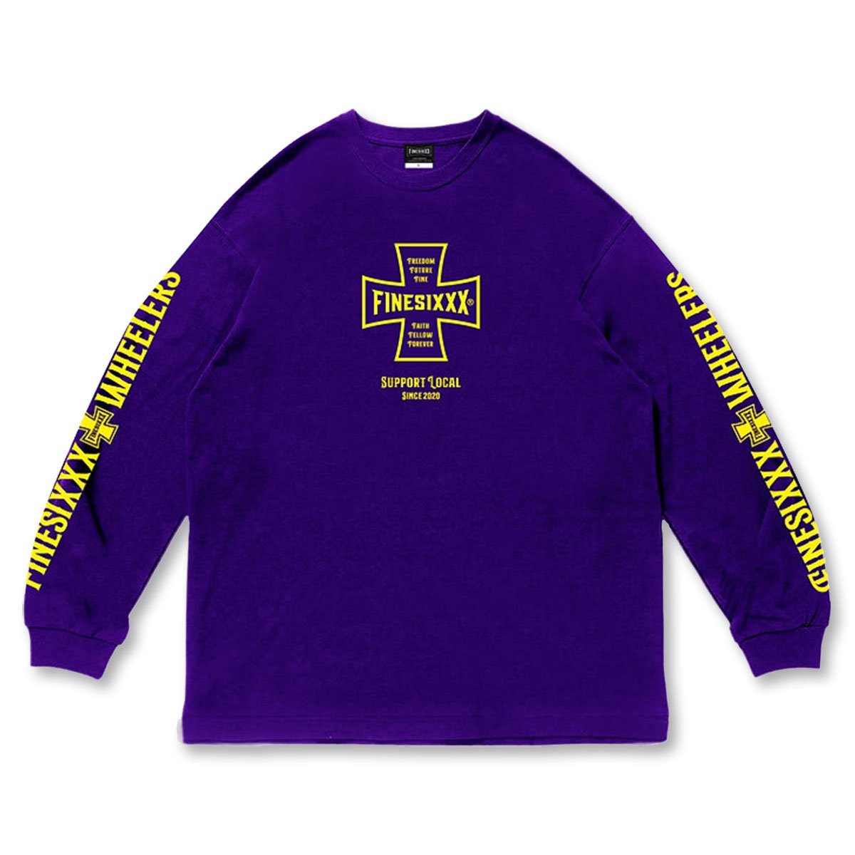 FINESIXXX(ファインシックス) FINE CROSS L/S 3色(BLACK/WHI