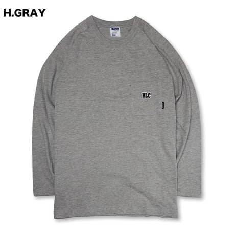 BLUCO(ブルコ) OL-12-026 ドライコットン ラグラン ポケットTシャツ L/S -BLC- 4色(BLACK/CHARCOAL/H.GRAY/WHITE)