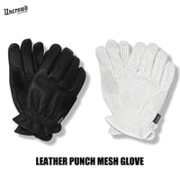 ☆セールプライス!! UNCROWD(アンクラウド) UC-112-022 LEATHER PUNCH MESH GLOVE 2色(ブラック・ホワイト)