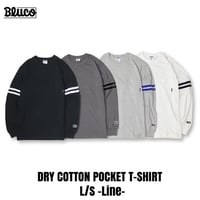 BLUCO(ブルコ) OL-12-025 ドライコットン ポケットTシャツ L/S -Line-4色(BLACK/CHARCOAL/H.GRAY/WHITE)