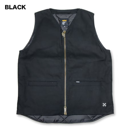 BLUCO(ブルコ) OL-35-012 V NECK DUCK VEST 3色(BLACK/BROWN/CHARCOAL)