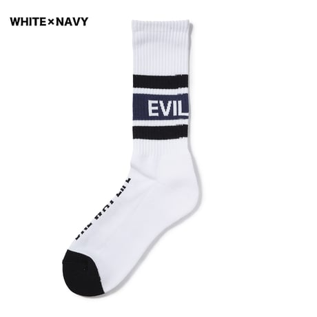 EVILACT(イーブルアクト) LINE SOCKS 4色(WHxYEL/WHxGRN/WHxNVY/BLU)
