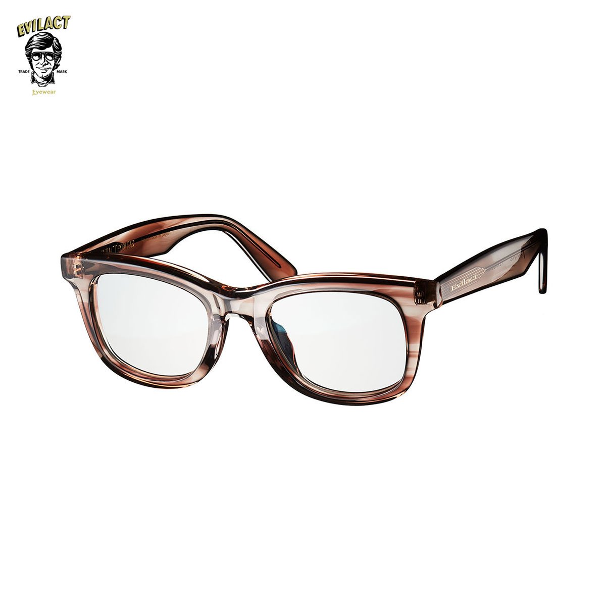 EVILACT(イーブルアクト) FLANDERS ブラウンマーブルフレームx調光
