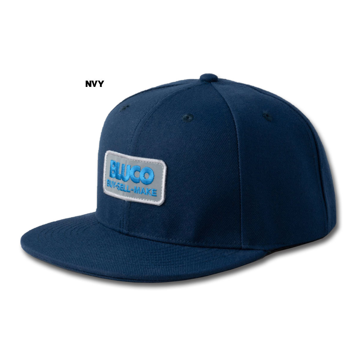 BLUCO(ブルコ) OL-1414 6PANEL CAP -Patch- 4色(NVY/BEG/BLK/GRY-NVY)