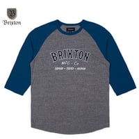☆セールプライス!!☆BRIXTON(ブリクストン) HAROLD 3/4 SLEEVE TEE ネイビーxグレー