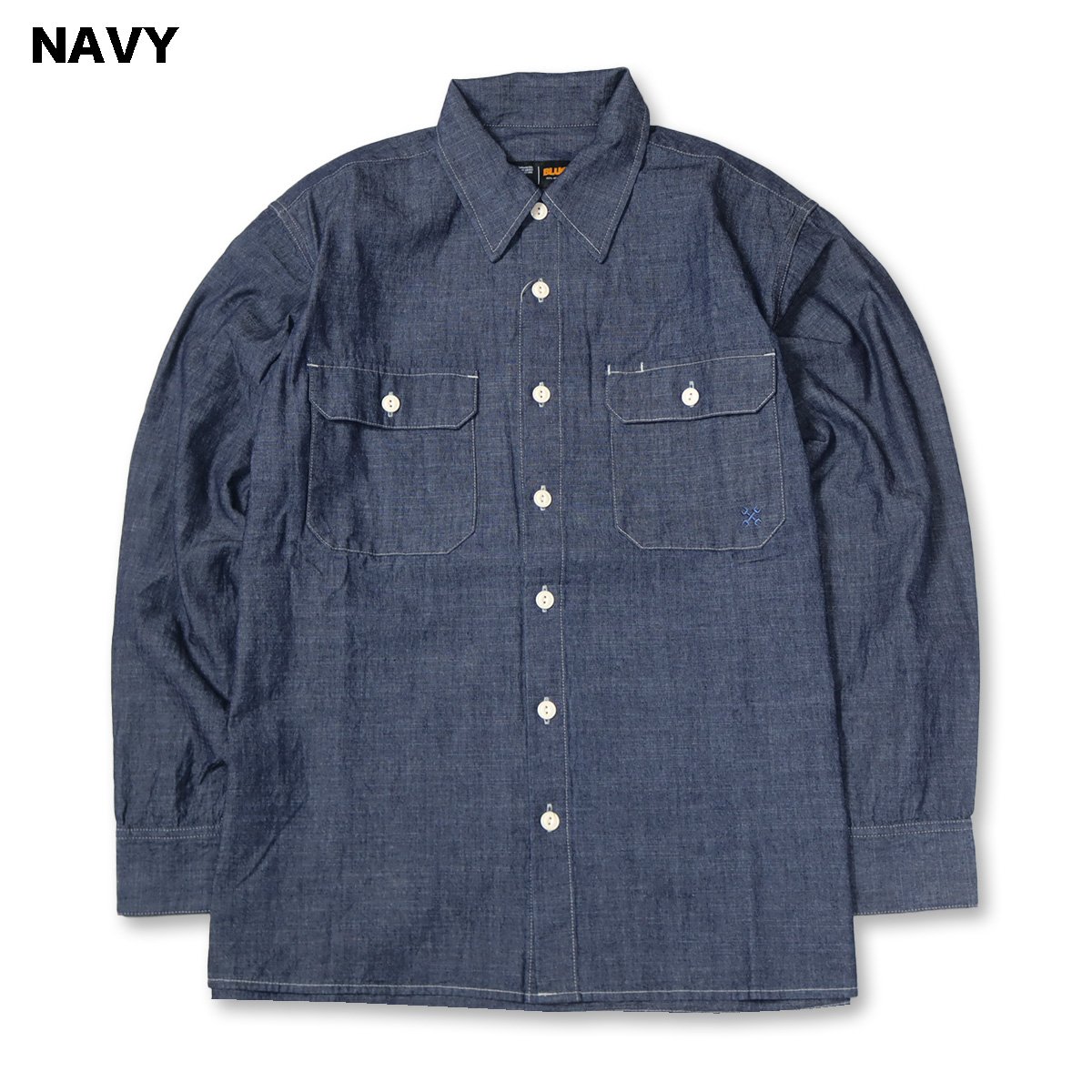 BLUCO(ブルコ) OL-11-121-26 シャンブレー ワークシャツ L/S 3色(BL