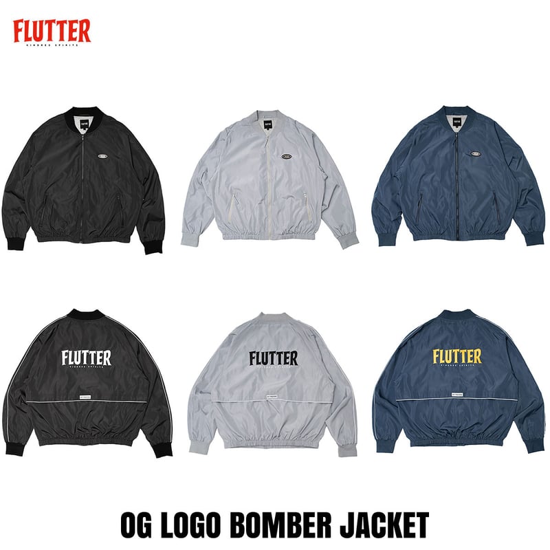 FLUTTER(フラッター) OG LOGO BOMBER JACKET 3色(BLACK/S