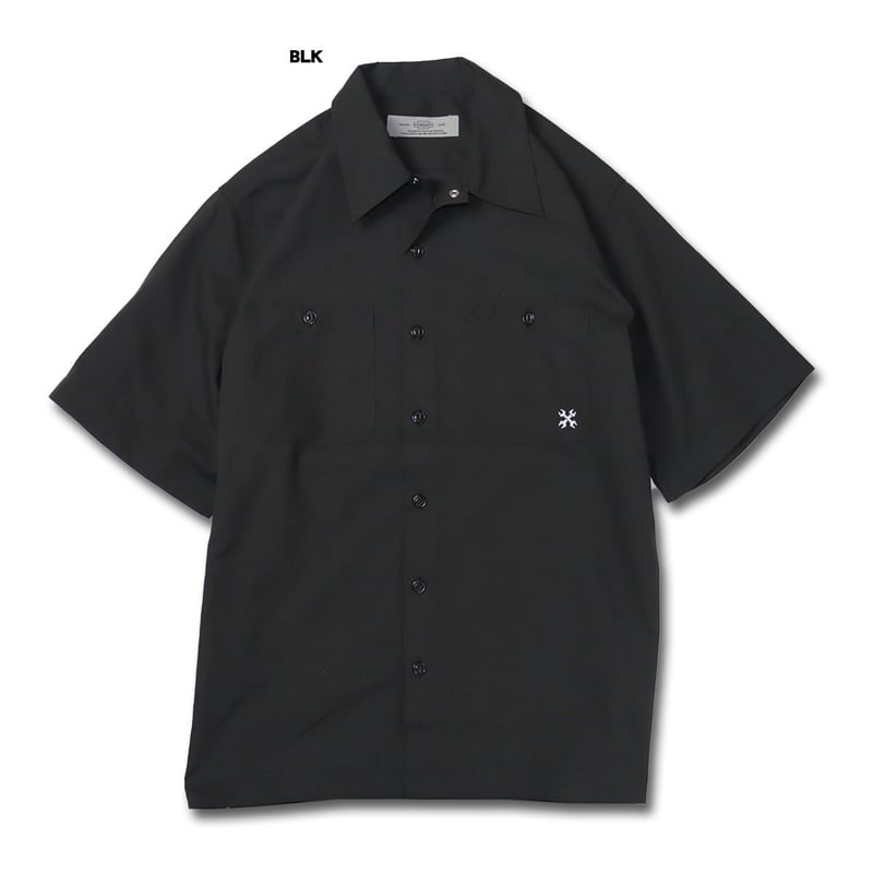 ブルコ] OL-21-118 STRIPE WORK SHIRT S/S 4色(GRAY/SAX/NAVY/WHITE
