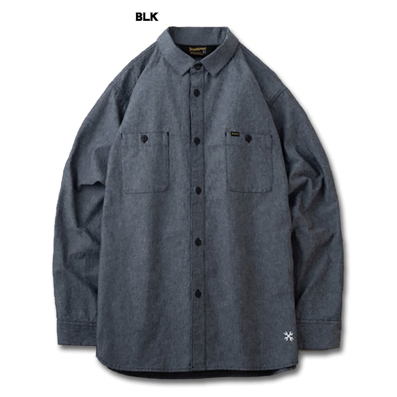 BLUCO(ブルコ) OL-11-121 CHAMBRAY WORK SHIRT 3色(BLK