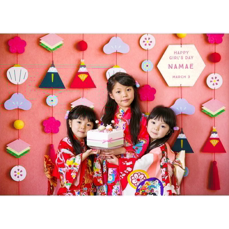 おうち写真館 hinamatsuri momo ＊名入れあり【Lサイズ】 | gracocoro