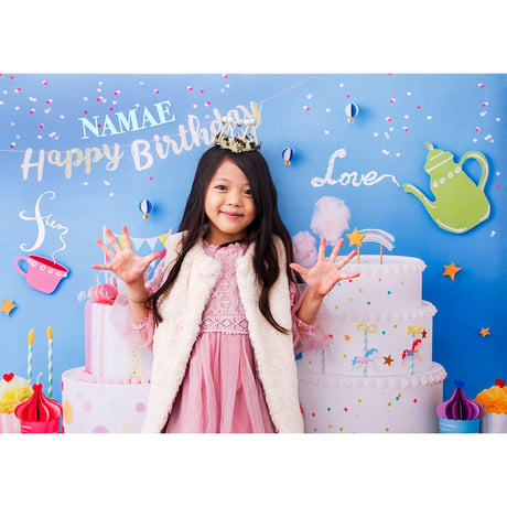 おうち写真館+S　 sweets land    SODA BLUE　＊名入れあり