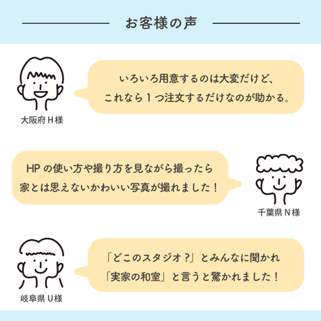 おうち写真館   happy-cookie  GENTLE BLUE　＊名入れあり