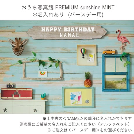 おうち写真館PREMIUM sunshine MINT　＊名入れあり