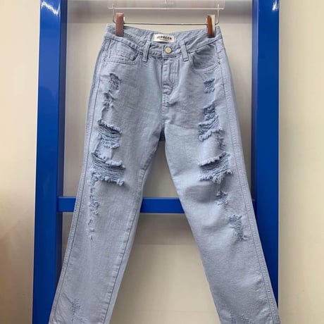 ダメージ加工ストレッチデニム