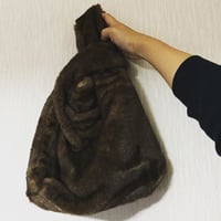 女性自身掲載品☆ブラウンファーバッグ