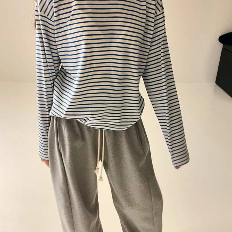 EDIT CLOTHING 　ボーダーロンT EDIT CLOTHING ボーダーロンT ワイドなボーダーロンTee – HEART
