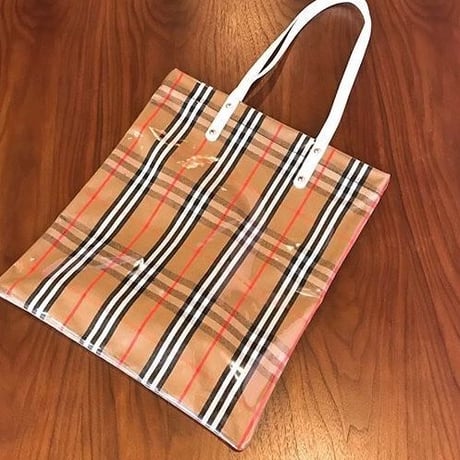 チェック柄トートバッグ
