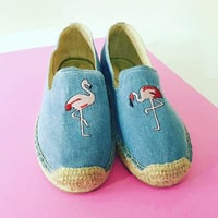 フラミンゴデニムエスパドリーユ