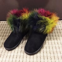 カラーファーモコモコブーツsize23.5cm