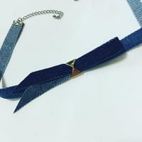 リボンデニムチョーカー