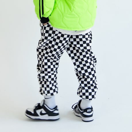 チェッカー柄スェットパンツ