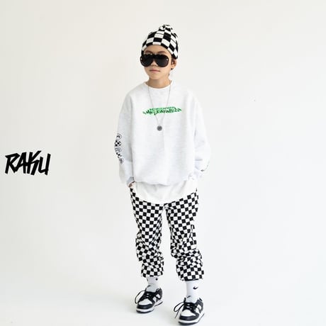 チェッカー柄スェットパンツ