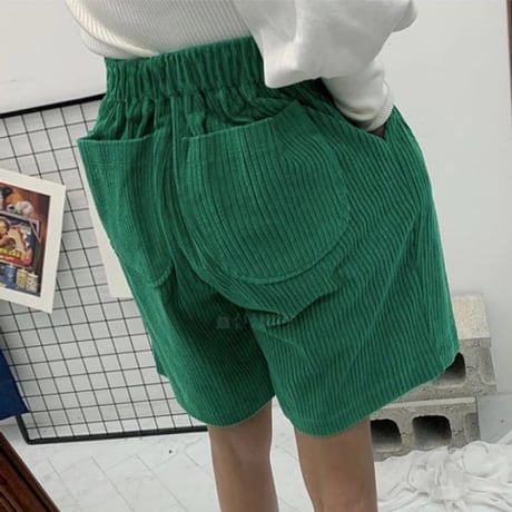 コーデュロイハーフパンツ