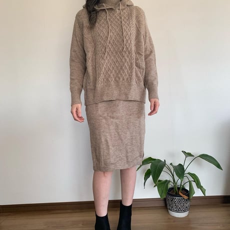 ニットベスト＆ワンピース